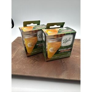 BALL PACK OF 60 DISSOLVABLE LABELS USE ON GLASS OR LIDS MADE IN USA-lot Of 2